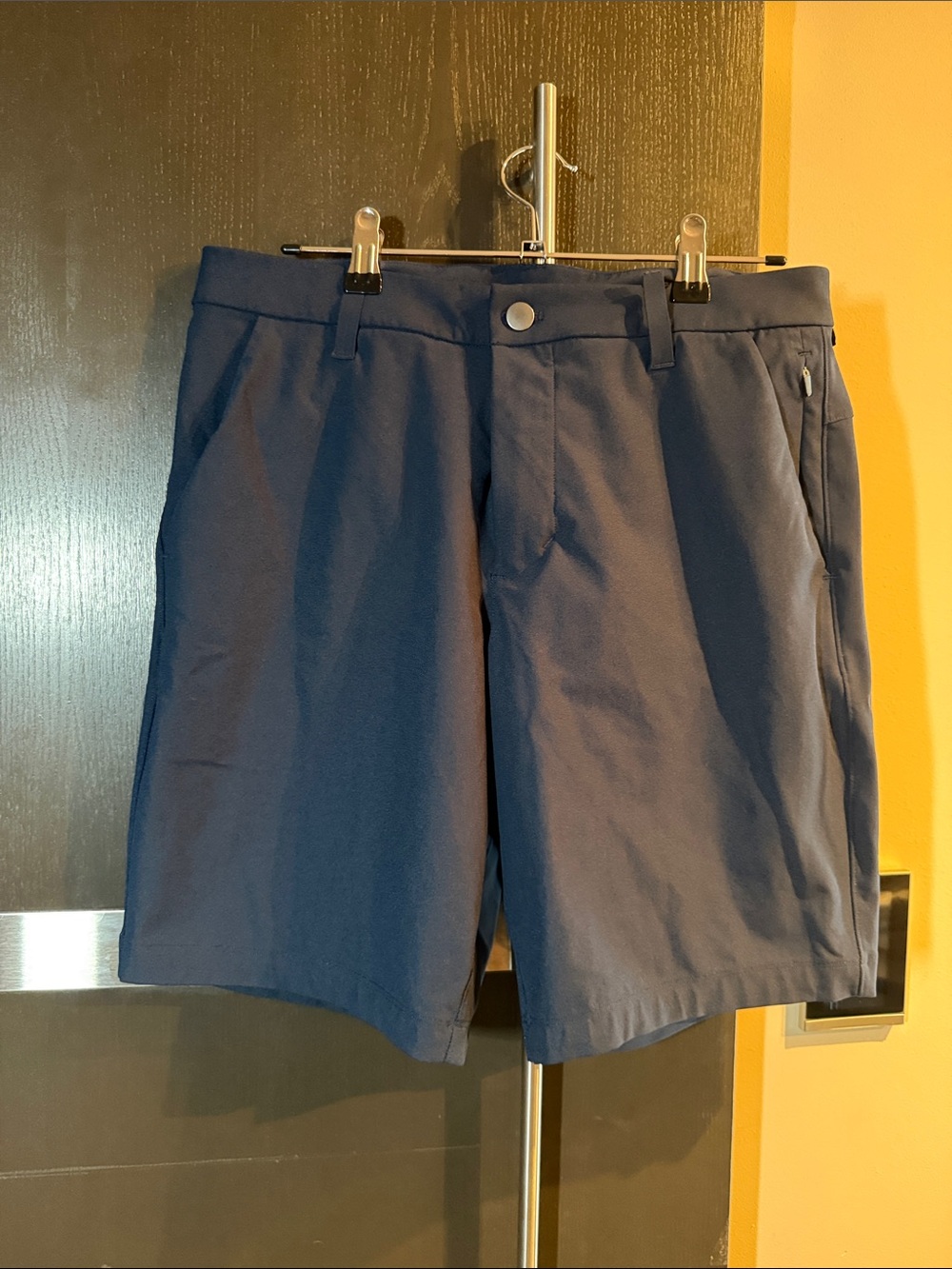 lululemon athletica Men's Dark Blue Flat-Front Shorts
